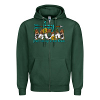 Sports Green boy mom from son up to son down  western Zipper Hoodie - texasbilliewilder