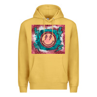 Antique Gold western lightning bolt smiling face turquoise Premium Hoodie - BarkalooDesign