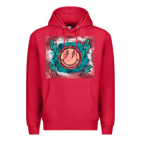 Cardinal western lightning bolt smiling face turquoise Premium Hoodie - BarkalooDesign