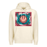 Tofu western lightning bolt smiling face turquoise Premium Hoodie - BarkalooDesign