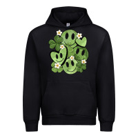 Black st. patrick's day green smile Urban Hoodie - MaliasSmallBusiness