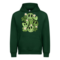 Forest Green st. patrick's day green smile Urban Hoodie - MaliasSmallBusiness