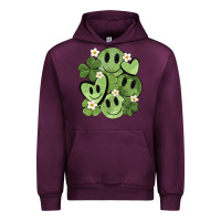 Mauve Wine st. patrick's day green smile Urban Hoodie - MaliasSmallBusiness