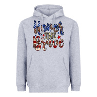 Heather Grey Honor the brave Heavyweight Hoodie - Neo Western