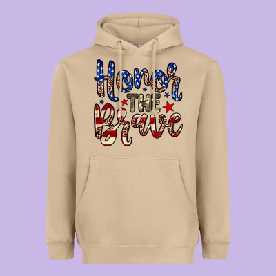 Honor The Brave Heavyweight Hoodie Designed By Neo Western
