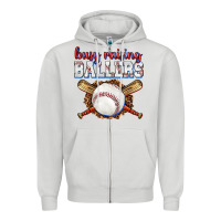 Dove Grey busy raising ballers baseball Zipper Hoodie - texasbilliewilder