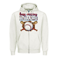 Oatmeal Heather busy raising ballers baseball Zipper Hoodie - texasbilliewilder