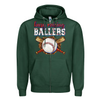 Sports Green busy raising ballers baseball Zipper Hoodie - texasbilliewilder