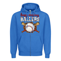 True Royal busy raising ballers baseball Zipper Hoodie - texasbilliewilder