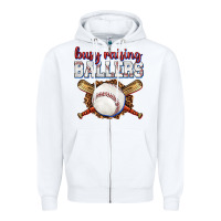 White busy raising ballers baseball Zipper Hoodie - texasbilliewilder