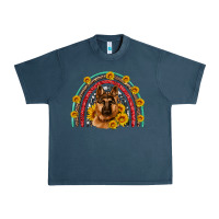 Midnight Navy german shepherd rainbow Urban Heavy Tee - Artiststas