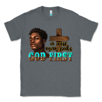 Charcoal Heather a wise man puts god first Classic Tee - texasbilliewilder