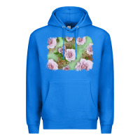 True Royal pink roses with leopard background Premium Hoodie - LillyAllenDesigns