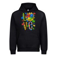 Black autism love Urban Hoodie - MaliasSmallBusiness