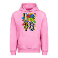 Fuchsia Pink autism love Urban Hoodie - MaliasSmallBusiness