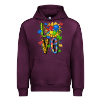 Mauve Wine autism love Urban Hoodie - MaliasSmallBusiness