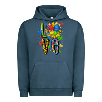 Pigment Midnight Navy autism love Urban Hoodie - MaliasSmallBusiness