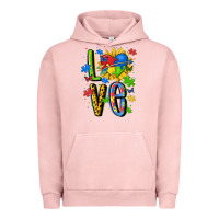 Pigment Salmon autism love Urban Hoodie - MaliasSmallBusiness