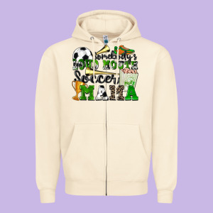 Somebody's Loud Mouth Soccer Mama Zipper Hoodie Designed By Zillion Design Studio