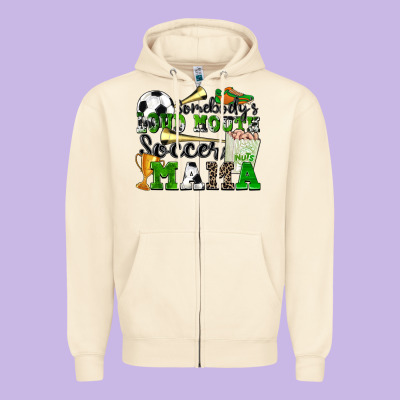 Somebody's Loud Mouth Soccer Mama Zipper Hoodie Designed By Zillion Design Studio