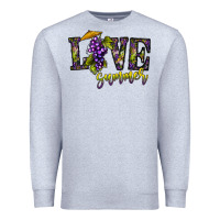 Heather Grey love summer Premium Sweatshirt - CowhideDigitalArt