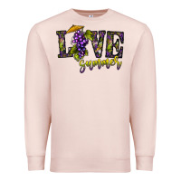 Pale Pink love summer Premium Sweatshirt - CowhideDigitalArt