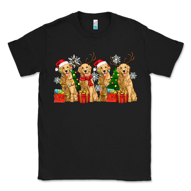 Golden Dogs With Christmas Classic Tee by Zillion Design Studio | Teevron