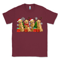 Burgundy golden dogs with christmas Classic Tee - Zillion Design Studio