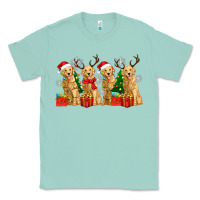 Seafoam golden dogs with christmas Classic Tee - Zillion Design Studio
