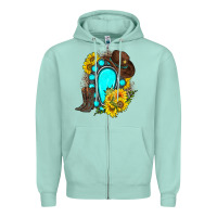 Seafoam western turquoise gemstone Zipper Hoodie - Zillion Design Studio