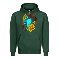 Sports Green western turquoise gemstone Zipper Hoodie - Zillion Design Studio