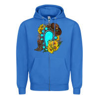 True Royal western turquoise gemstone Zipper Hoodie - Zillion Design Studio