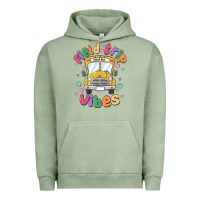 Pigment Oil Green field trip vibes Urban Hoodie - MaliasSmallBusiness