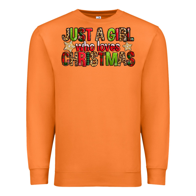 Just A Girl Who Loves Christmas With Cookies Premium Sweatshirt by FaDigitalArtStudio | Teevron