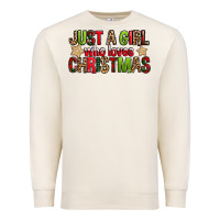 Sandshell just a girl who loves christmas with cookies Premium Sweatshirt - FaDigitalArtStudio