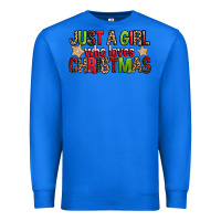 True Royal just a girl who loves christmas with cookies Premium Sweatshirt - FaDigitalArtStudio