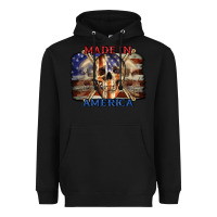 Black Made in America 4th of july Heavyweight Hoodie - CowGirlArtShop