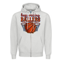 Dove Grey busy raising ballers basketball Zipper Hoodie - texasbilliewilder