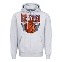 Heather Grey busy raising ballers basketball Zipper Hoodie - texasbilliewilder