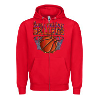 Red busy raising ballers basketball Zipper Hoodie - texasbilliewilder