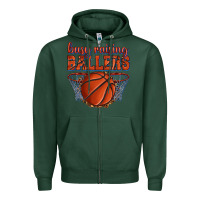 Sports Green busy raising ballers basketball Zipper Hoodie - texasbilliewilder