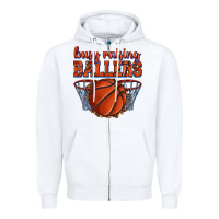 White busy raising ballers basketball Zipper Hoodie - texasbilliewilder