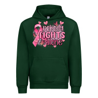 Forest Green nobody fights alone cancer Urban Hoodie - MaliasSmallBusiness