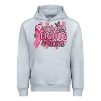 Heather Grey nobody fights alone cancer Urban Hoodie - MaliasSmallBusiness