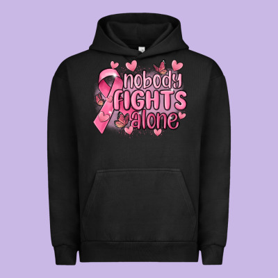 Nobody Fights Alone Cancer Urban Hoodie Designed By Maliassmallbusiness