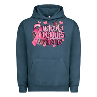Pigment Midnight Navy nobody fights alone cancer Urban Hoodie - MaliasSmallBusiness