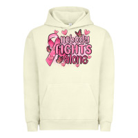 Pigment Pistachio nobody fights alone cancer Urban Hoodie - MaliasSmallBusiness