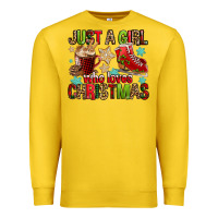 Lemon just a girl who loves christmas Premium Sweatshirt - FaDigitalArtStudio