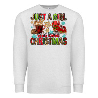 Oatmeal Heather just a girl who loves christmas Premium Sweatshirt - FaDigitalArtStudio
