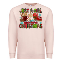 Just A Girl Who Loves Christmas Premium Sweatshirt | Teevron